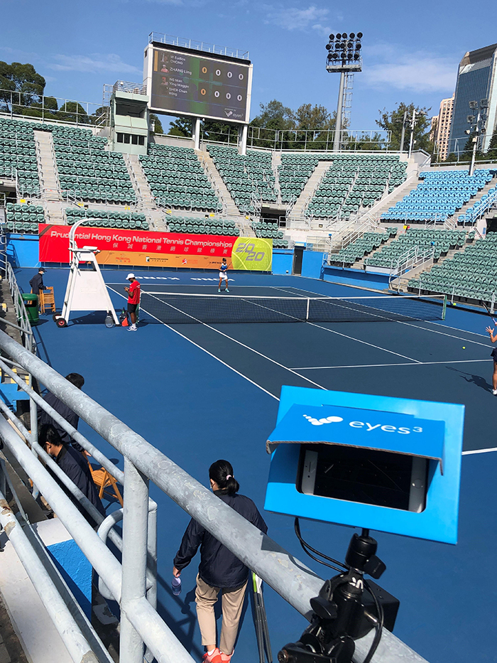 Eyes 3 Tennis 獲得香港網球總會採用，圖為於香港維多利亞公園舉行的香港網球錦標賽。